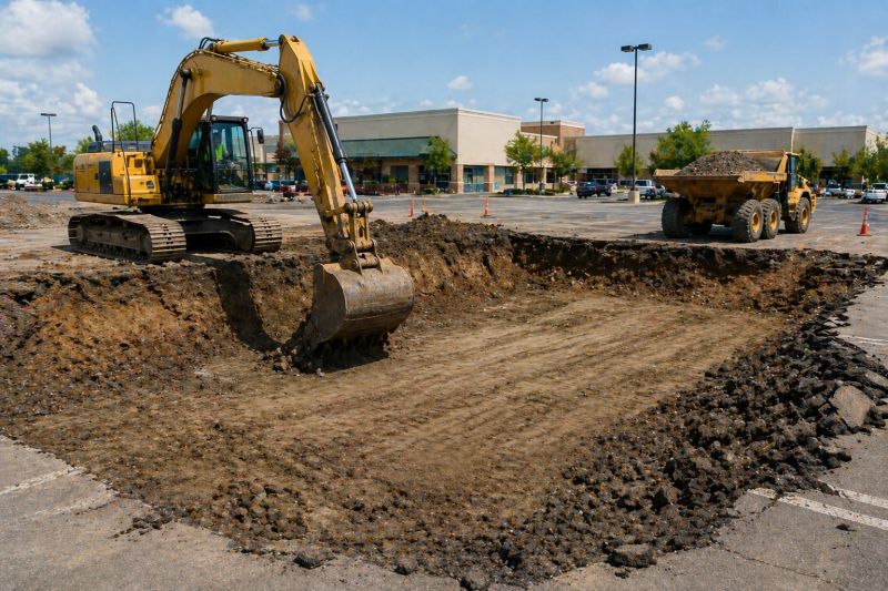 Parking Lot Leveling in Roswell, GA